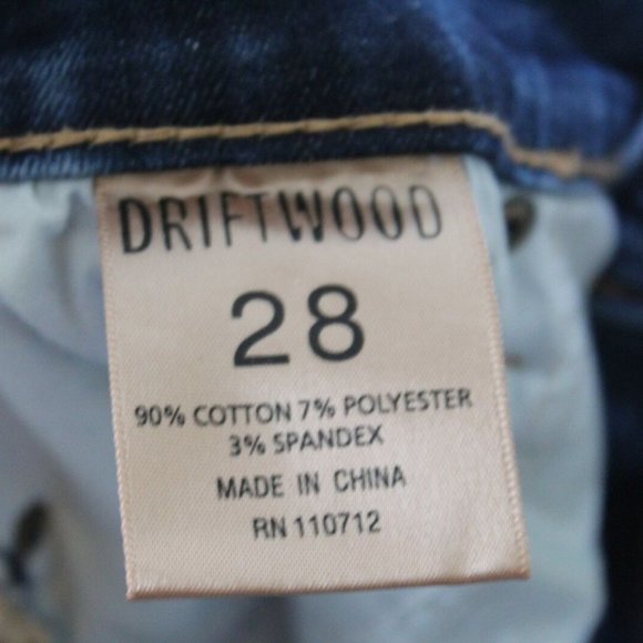 Driftwood Embroidered Jackie Jeans Birds Floral Stretch Women's Size 28 H13262 - Picture 8 of 10